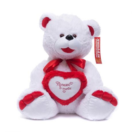 Мягкая игрушка Медведь праздничный с сердцем Нижегородская Игрушка См-351-5