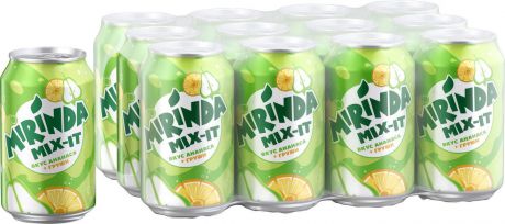 Газированный напиток Mirinda Mix-It "Ананас-Груша", 12 шт по 330 мл