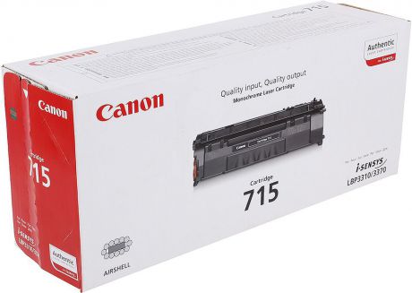 Картридж Canon 715, черный, для лазерного принтера, оригинал