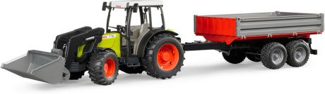 Трактор Bruder Claas Nectis 267 F, 02-112, с погрузчиком и прицепом