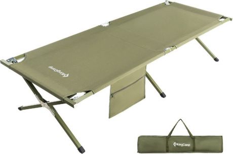Кровать раскладная KingCamp Hard Camping Cot L, KC3039, зеленый, 205 х 75 х 46 см