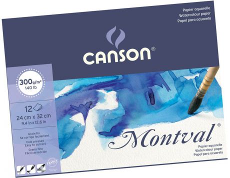 Canson Альбом для акварели Montval 24 х 32 см 300 г/м2 12 листов