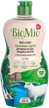 Средство для мытья посуды BioMio овощей и фруктов, без запаха, 450 мл