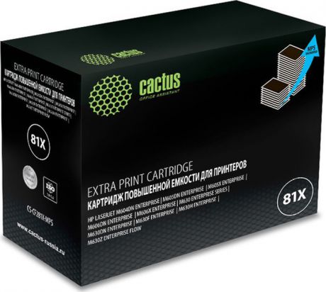 Картридж Cactus CS-CF281X-MPS, черный, для лазерного принтера