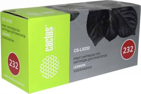 Картридж Cactus CS-LX232, черный, для лазерного принтера