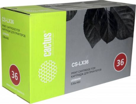 Картридж Cactus CS-LX36, черный, для лазерного принтера