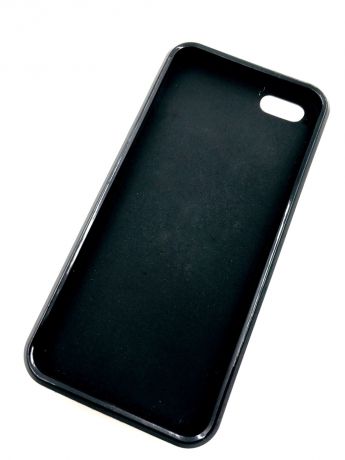 iPhone 5/SE Накладка резиновая с кожаной спинкой и декоративными заклепками "Байкер" Мобильная Мода, конус и пирамида