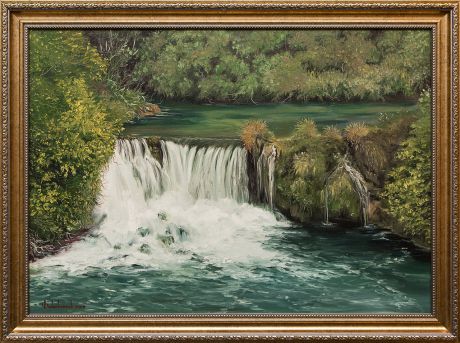 Картина маслом "Водопад" Голованов