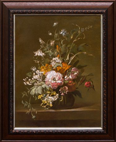 Картина маслом "Цветы в вазе" Михайлова