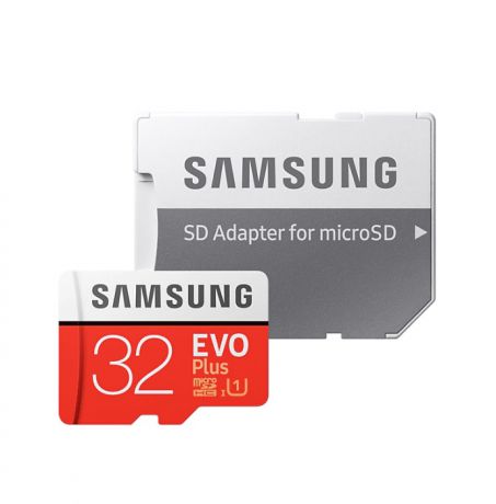 Карта памяти с адаптером Samsung EVO+ microSDHC 32 GB, UHS-1 Class 10 (95MB/s)