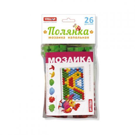 Детская Мозаика напольная "Полянка" 60 мм, 26 дет в пакете
