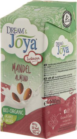 Растительное молоко JoyaOrganic Mandel 1,5%, миндальное, ультрапастеризованное, 200 мл
