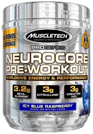 Предтренировочный комплекс MuscleTech Neurocore Pre-Workout, ежевика, 50 порций, 257 г
