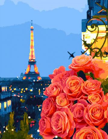 Картина по номерам Paintboy Original "Вечер в Париже" 40х50см