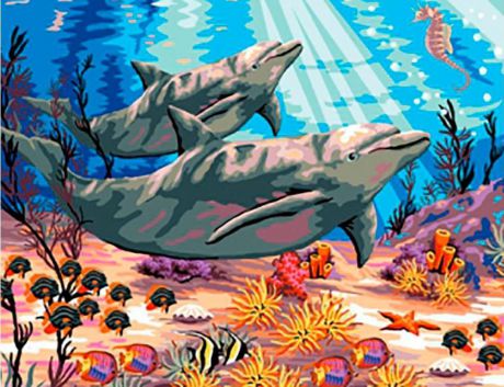 Картина по номерам Paintboy Original "В подводном мире" 30х40см
