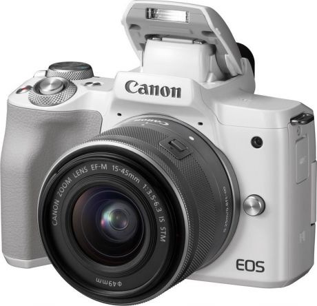 Беззеркальный фотоаппарат Canon EOS M50 kit 15-45 IS STM белый