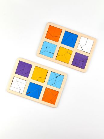 Квадраты Никитина, третий уровень, игра сложи квадрат для детей 6-8 лет