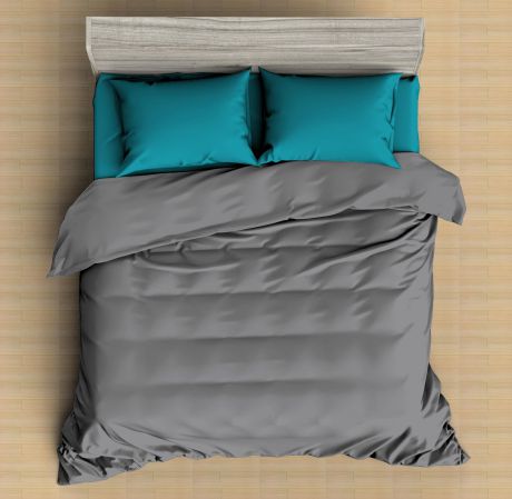 Комплект постельного белья Amore Mio Макосатин Sergei, 9564, серый, 2-спальный, наволочки 70x70