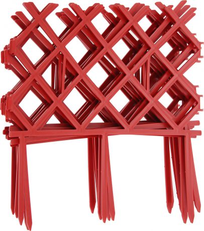 Забор декоративный Комплект-Агро "Палисад", цвет красный 19 см х 3 м