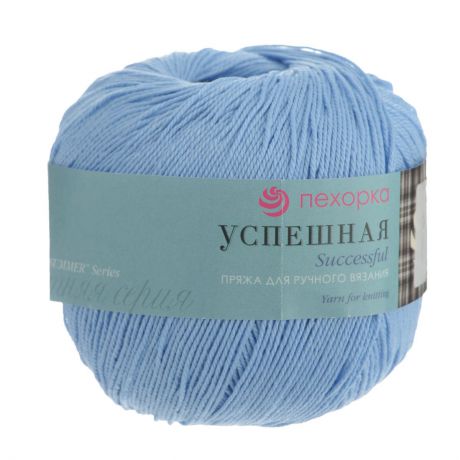 Пряжа для вязания Пехорка "Успешная", цвет: голубой (05), 220 м, 50 г, 10 шт