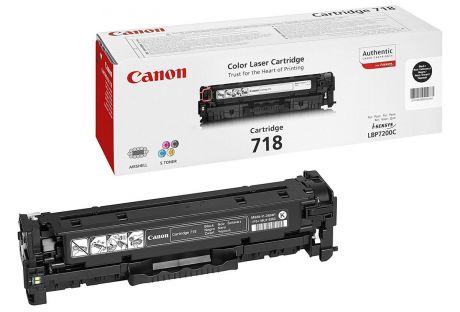 Картридж Canon 718, черный, для лазерного принтера
