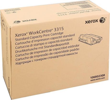 Картридж Xerox 106R02308, черный, для лазерного принтера, оригинал