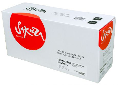 Картридж Sakura CE505A/CF280A, черный, для лазерного принтера