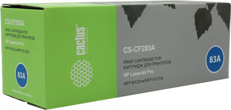 Cactus CS-CF283A, Black тонер-картридж для HP LaserJet Pro MFP M125nw, MFP M127fw