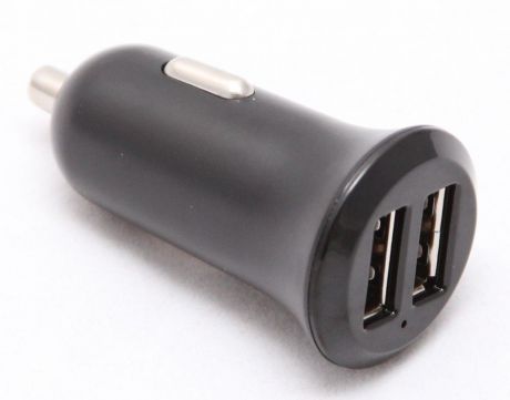 Автомобильное зарядное устройство "Wiiix", с двумя USB-портами, цвет: черный. UCC-2-11