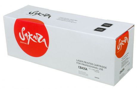 Картридж Sakura CB435A, черный, для лазерного принтера
