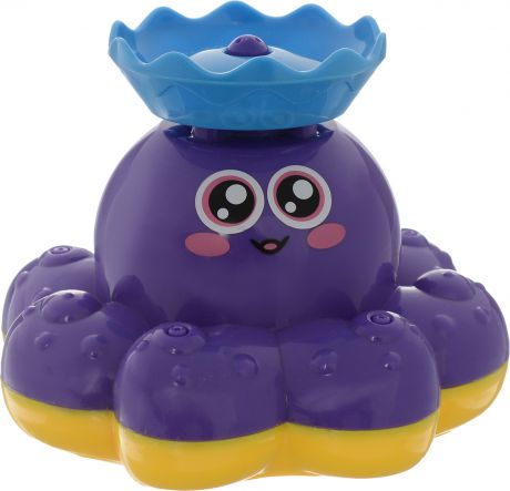 ABtoys Игрушка для ванной Осьминог-фонтан цвет фиолетовый