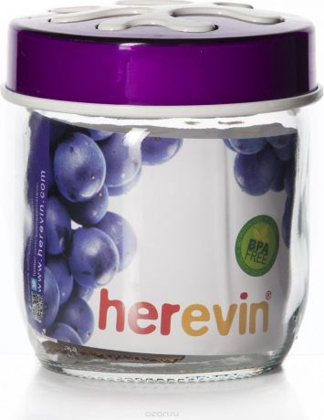 Банка для сыпучих продуктов Herevin, 135357-205, 425 мл, цвет в ассортименте