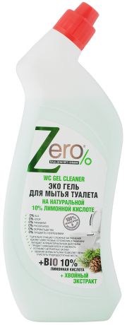 Гель для чистки унитаза "Zero", на 10% лимонной кислоте, с хвойным экстрактом, 750 мл