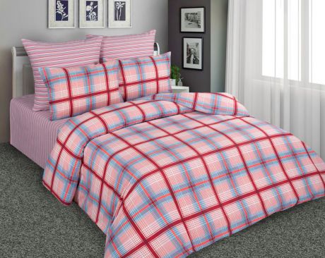 Комплект белья Amore Mio "10641/10642 2", 2-спальный, наволочки 70x70, цвет: розовый
