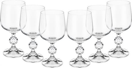 Набор бокалов для вина Bohemia Crystal "Клаудия", 230 мл, 6 шт. 40149/230