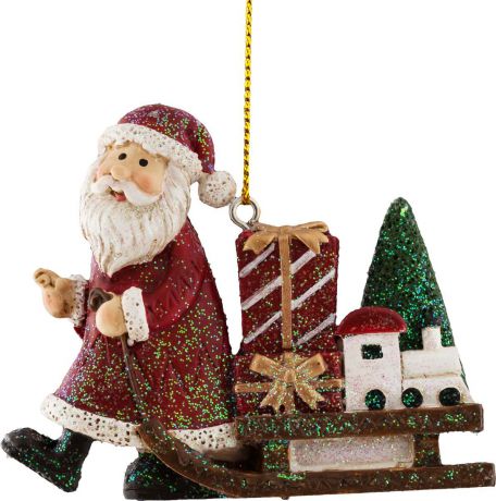 Игрушка елочная ErichKrause Decor Санки Деда Мороза, 7,5 см