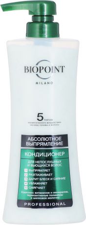 Biopoint Кондиционер Абсолютное выпрямление для непослушных и вьющихся волос, 400 мл