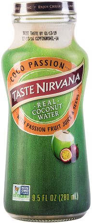 Taste Nirvana Вода кокосовая с соком и семенами маракуйя, 280 мл