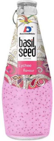 Bazil Seed Lychee напиток безалкогольный со вкусом личи и семенами базилика, 290 мл