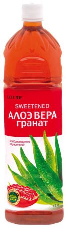 Lotte Aloe Vera напиток безалкогольный негазированный с мякотью алоэ со вкусом Граната, 1,5 л