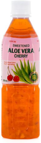 Lotte Aloe Vera напиток безалкогольный негазированный с мякотью алоэ со вкусом Вишни, 500 мл