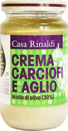 Casa Rinaldi Крем-паста из артишоков чеснока в оливковом масле, 180 г