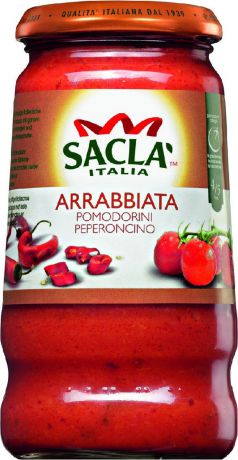 Sacla Arrabbiata Pomodorini Peperoncino с цельными томатами Черри и перцем Чили соус "Арраббиата", 420 г