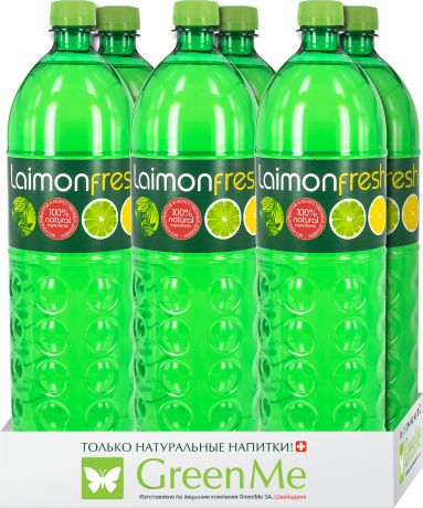 Газированный напиток Laimon Fresh "Лайм-Лимон-Мята", 6 шт х 1,5 л
