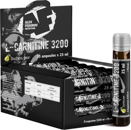 Жиросжигатель Alex Fedorov Nutrition "L-Carnitine 3200", груша, 500 мл