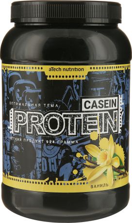 Протеин cывороточный aTech Nutrition "Casein Protein 100%", ваниль, 924 г