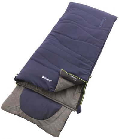 Спальный мешок-одеяло подростковый Outwell "Contour Junior", с подголовником, правосторонняя молния, цвет: синий, 170 х 70 см