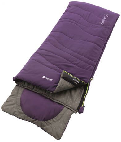 Спальный мешок-одеяло подростковый Outwell "Contour Junior", с подголовником, правосторонняя молния, цвет: баклажановый, 170 х 70 см