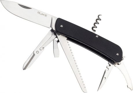 Нож складной туристический Ruike L42-B, цвет: черный