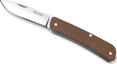 Нож складной туристический Ruike L11-N, цвет: коричневый